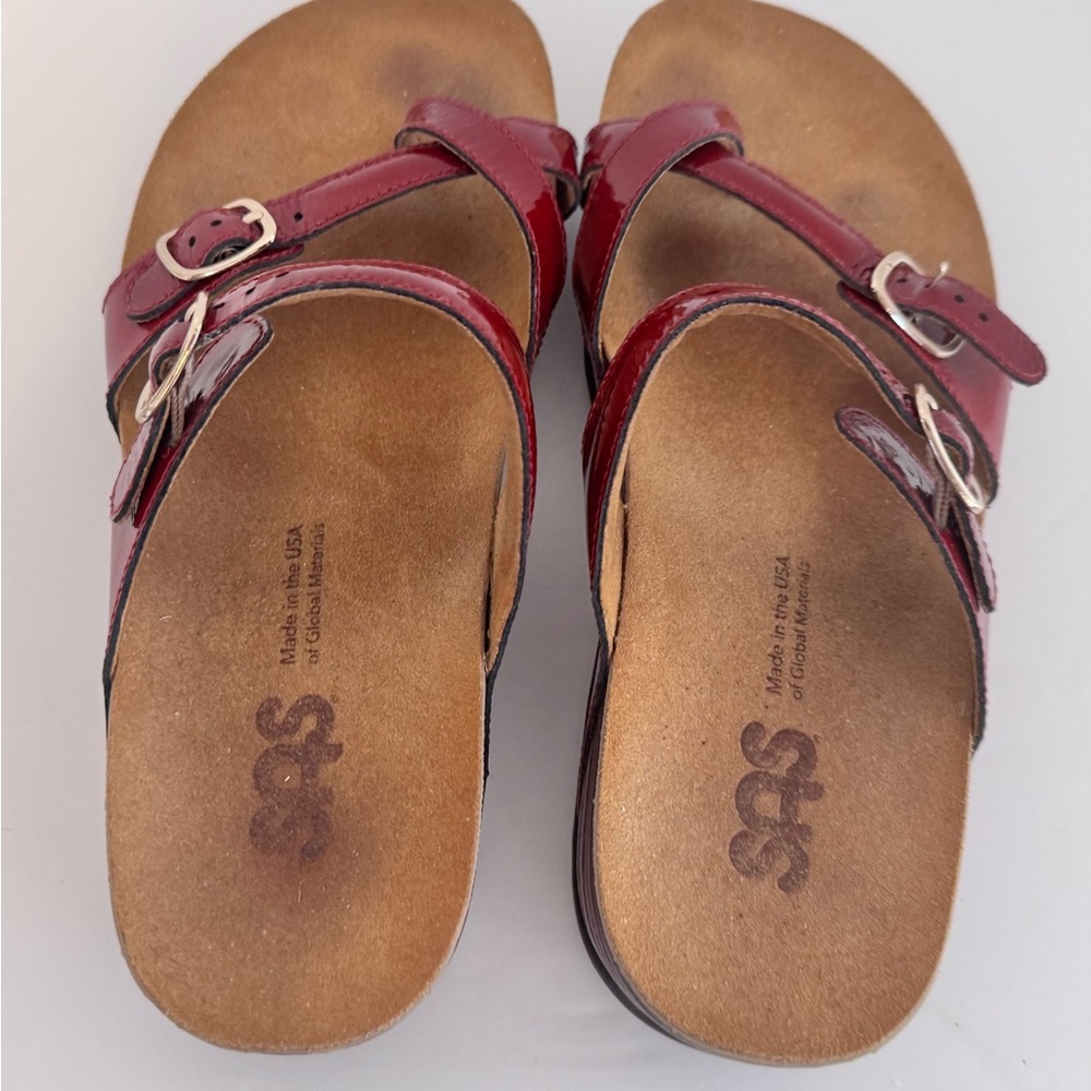 SAS Women's Shelly Toe Loop Slide Sandals Tripad Comfort Buckle Strap 7.5 - Picture 2 of 15